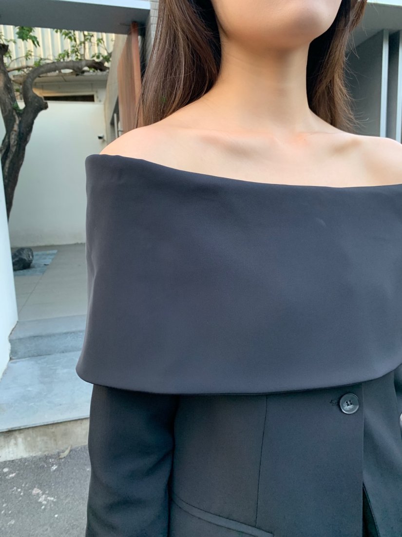 SQUARE OFF SHOULDER JACKET - BIRTHDAY BASH