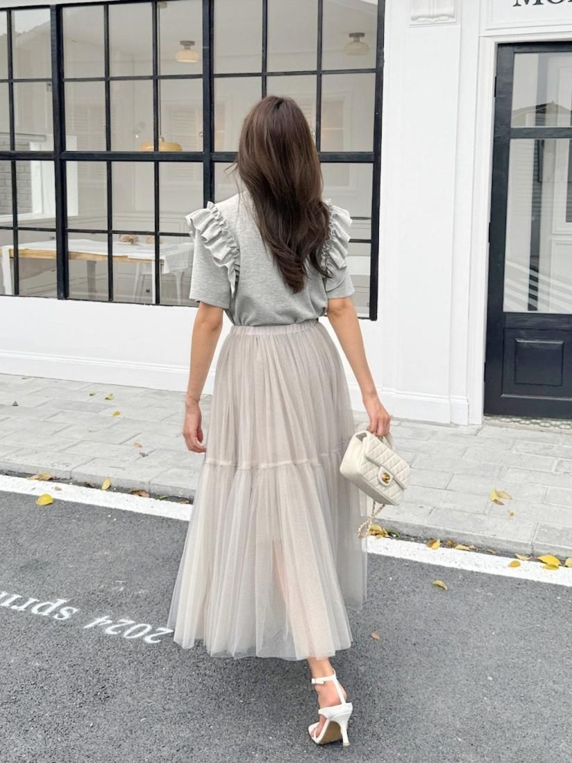 CHIFFON TIERED VOLUME SKIRT - BIRTHDAY BASH CHIFFON TIERED VOLUME SKIRT - BIRTHDAY BASH