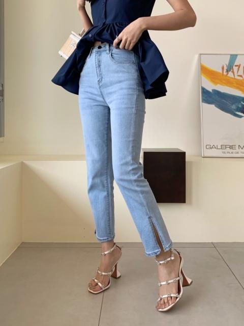 SIDE SLIT DENIM