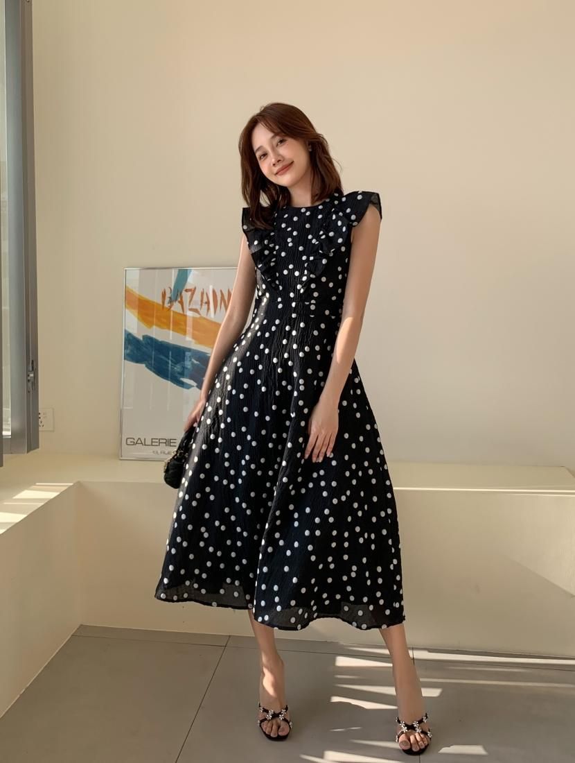 PAM DOT BUTTERFLY FRILL DRESS - BIRTHDAY BASH