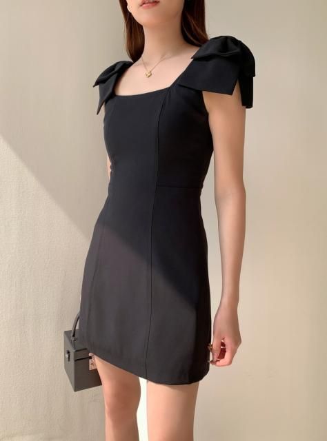 ںټNINA RIBBON MINI DRESS