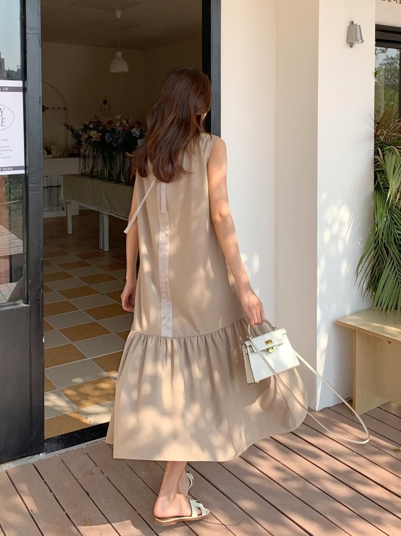 ワンピース MISTREASS Sheer Shiny Gather TieredDress Sheer Shiny Gather Tiered Dress - MISTREASS