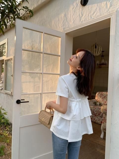 BACK DOUBLE FRILL TOPS