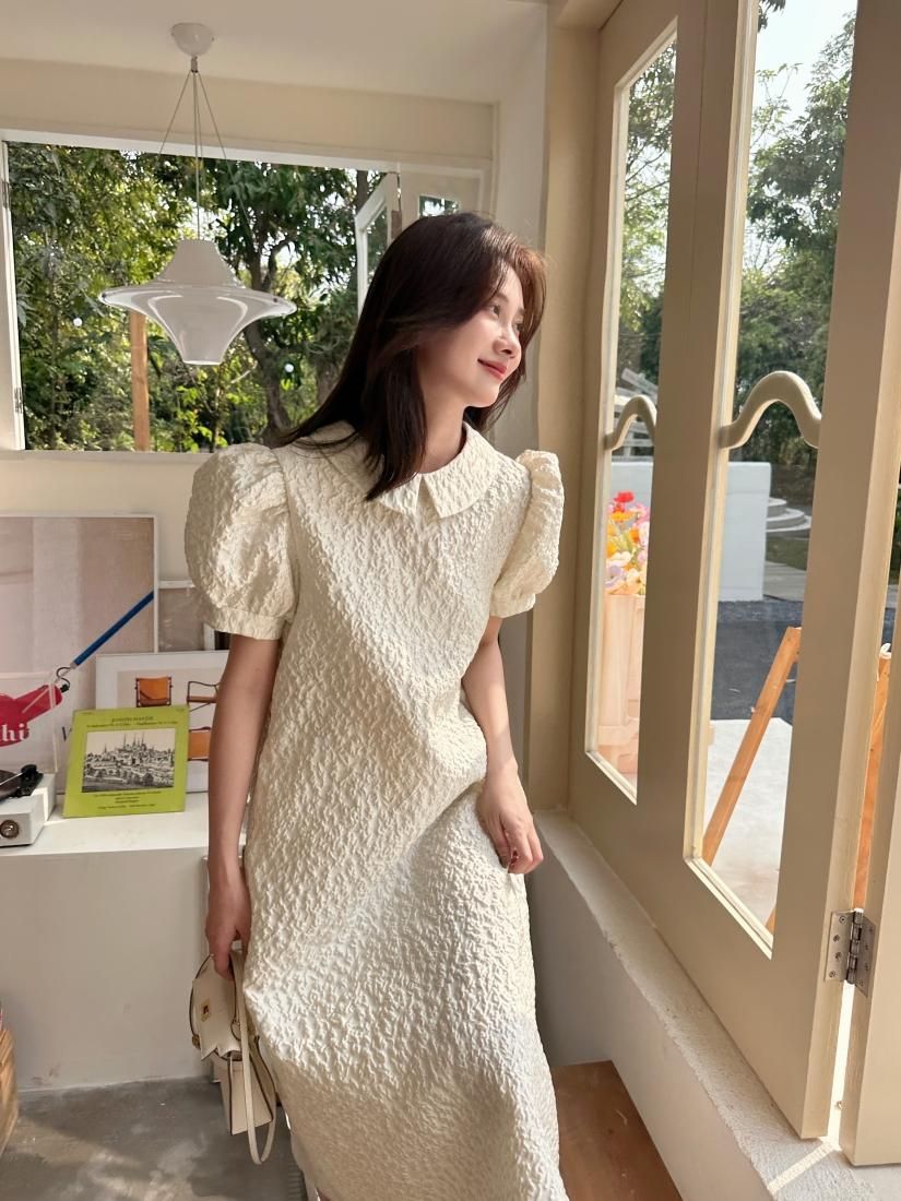 Rachel Comey／Pink jacquard dressジャガート - ロングワンピース