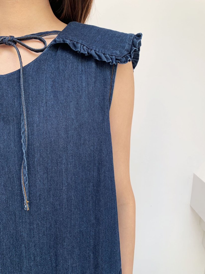 DENIM SAILOR TIERED DRESS - BIRTHDAY BASH