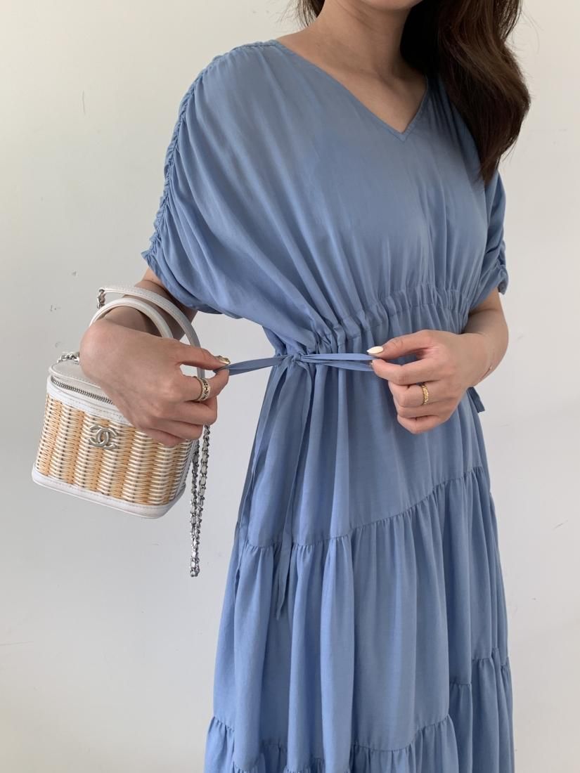 ワンピース birthdaybash TENCEL TIERED LONG DRESS 美人百花掲載 TENCEL TIERED LONG DRESS - BIRTHDAY BASH
