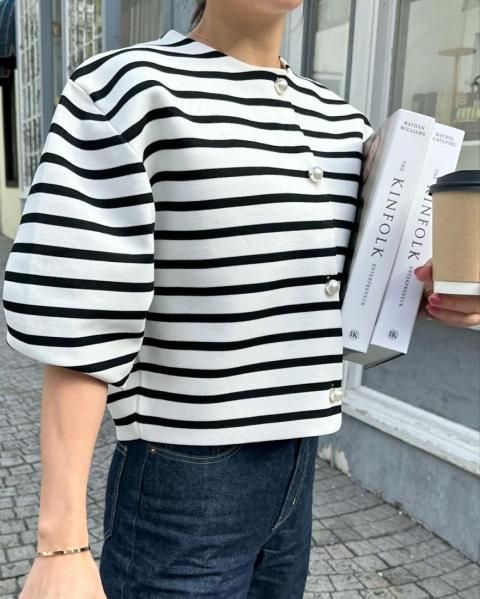 ڼBB PEARL CROPPED KNIT CARDIGAN LIMITED BD