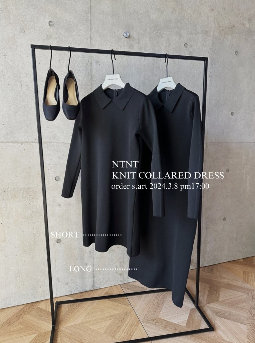 【数量限定】NTNT KNIT COLLARED DRESS - BIRTHDAY BASH