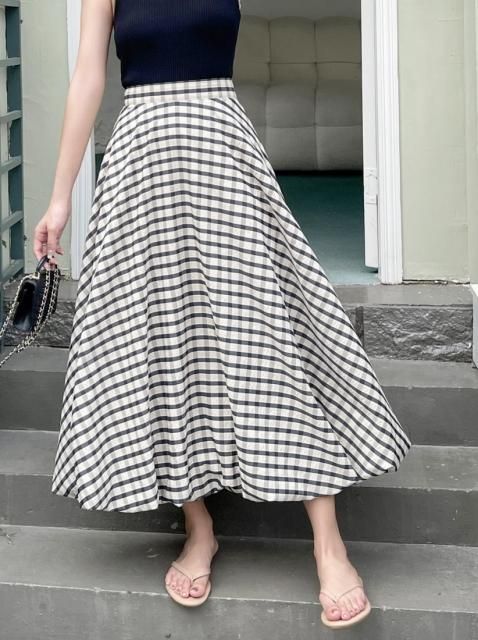 GINGHAMCHECK SKIRT