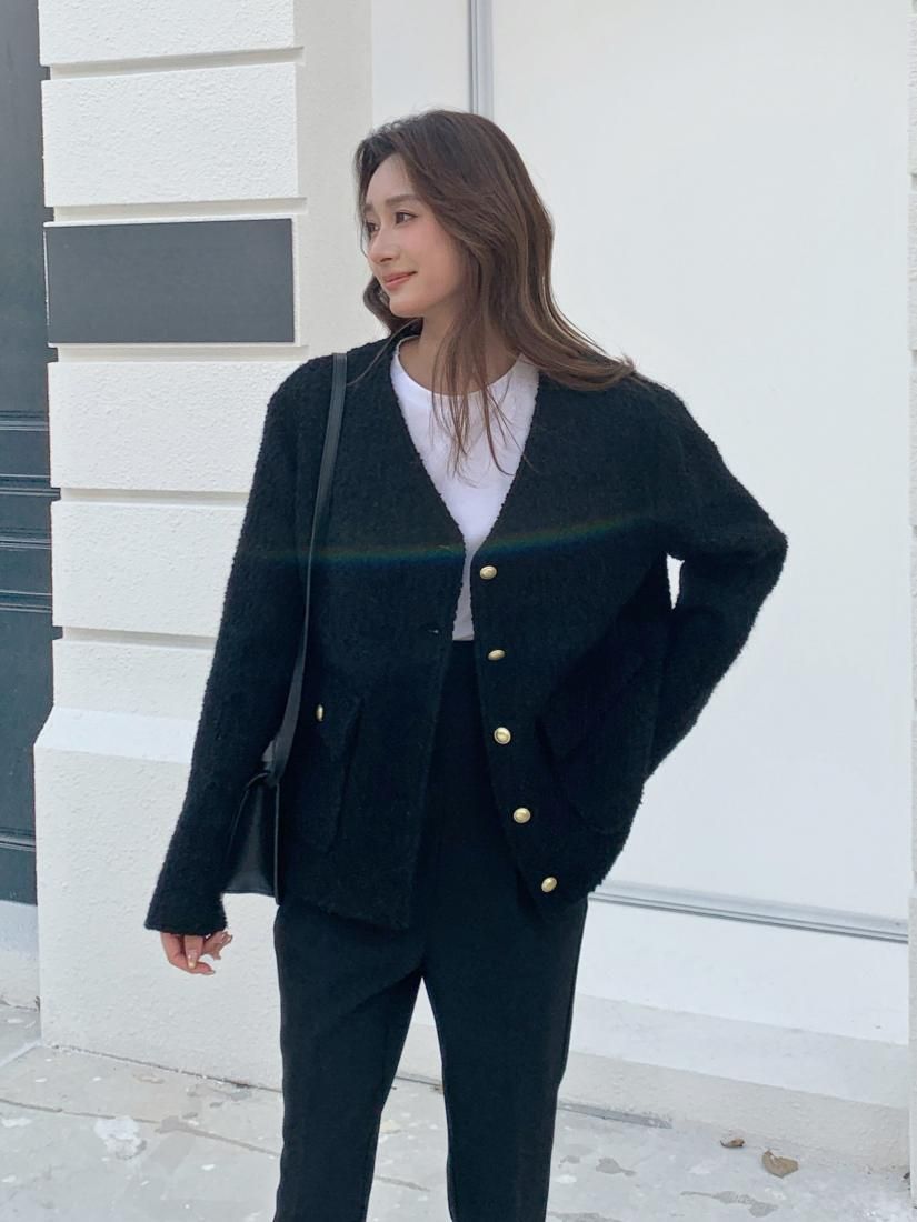 50% OFF】2WAY TWEED FRILL COLLAR JACKET - BIRTHDAY BASH