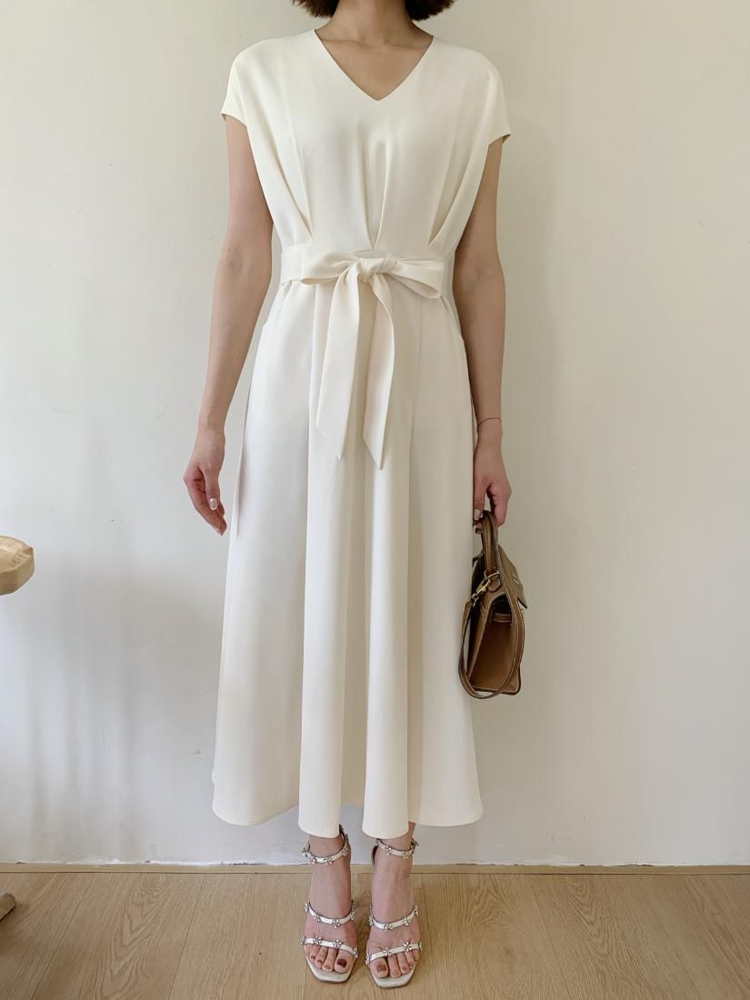 WAIST RIBBON LONG DRESS - BIRTHDAY BASH WAIST RIBBON LONG DRESS - BIRTHDAY BASH