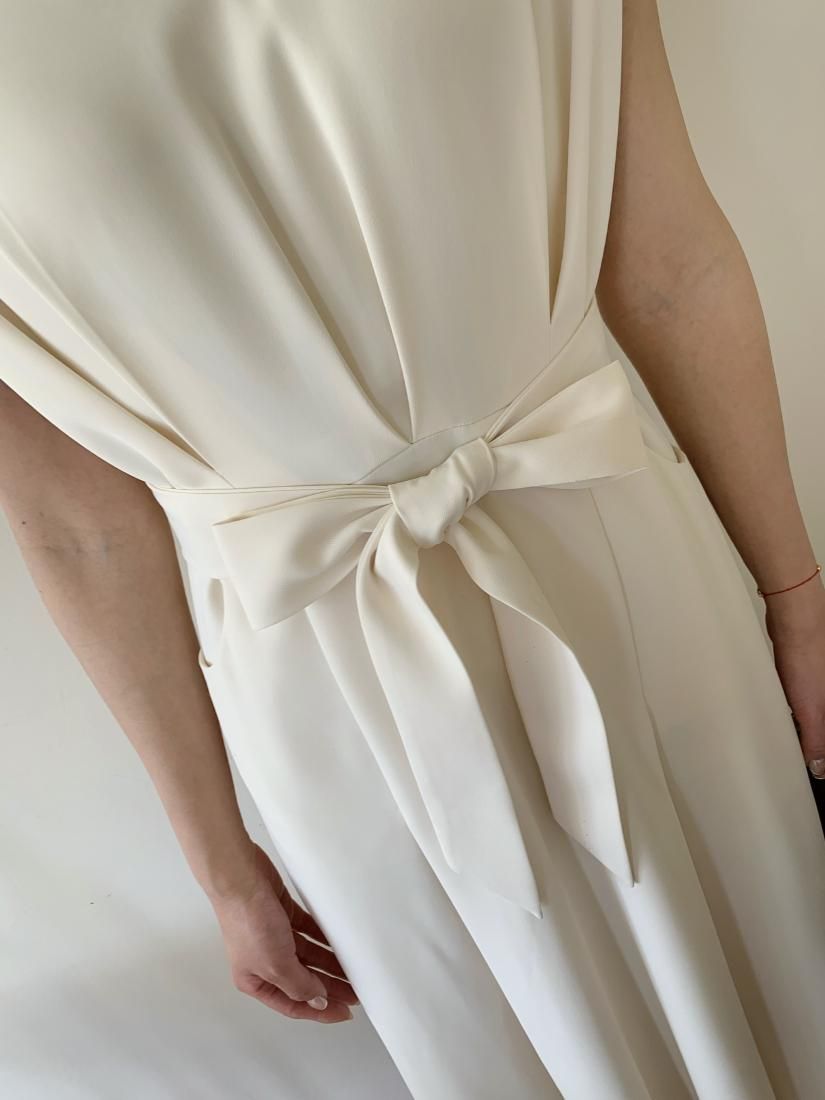 WAIST RIBBON LONG DRESS - BIRTHDAY BASH