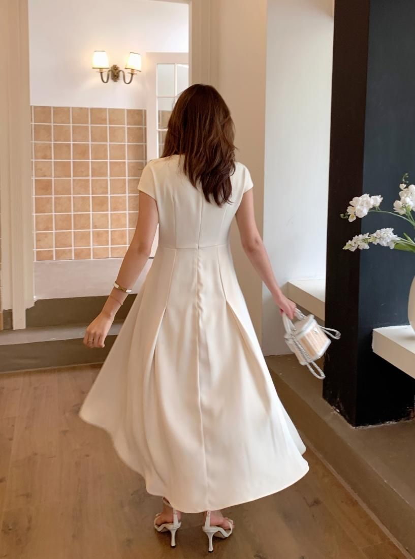 WAIST RIBBON LONG DRESS - BIRTHDAY BASH