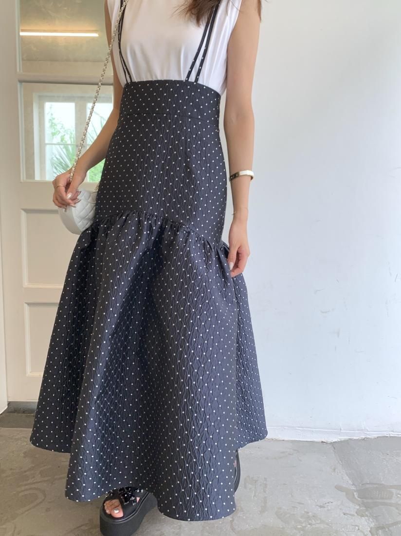 バースデーバッシュ　SUSPENDER DOT SALOPETTE SKIRT