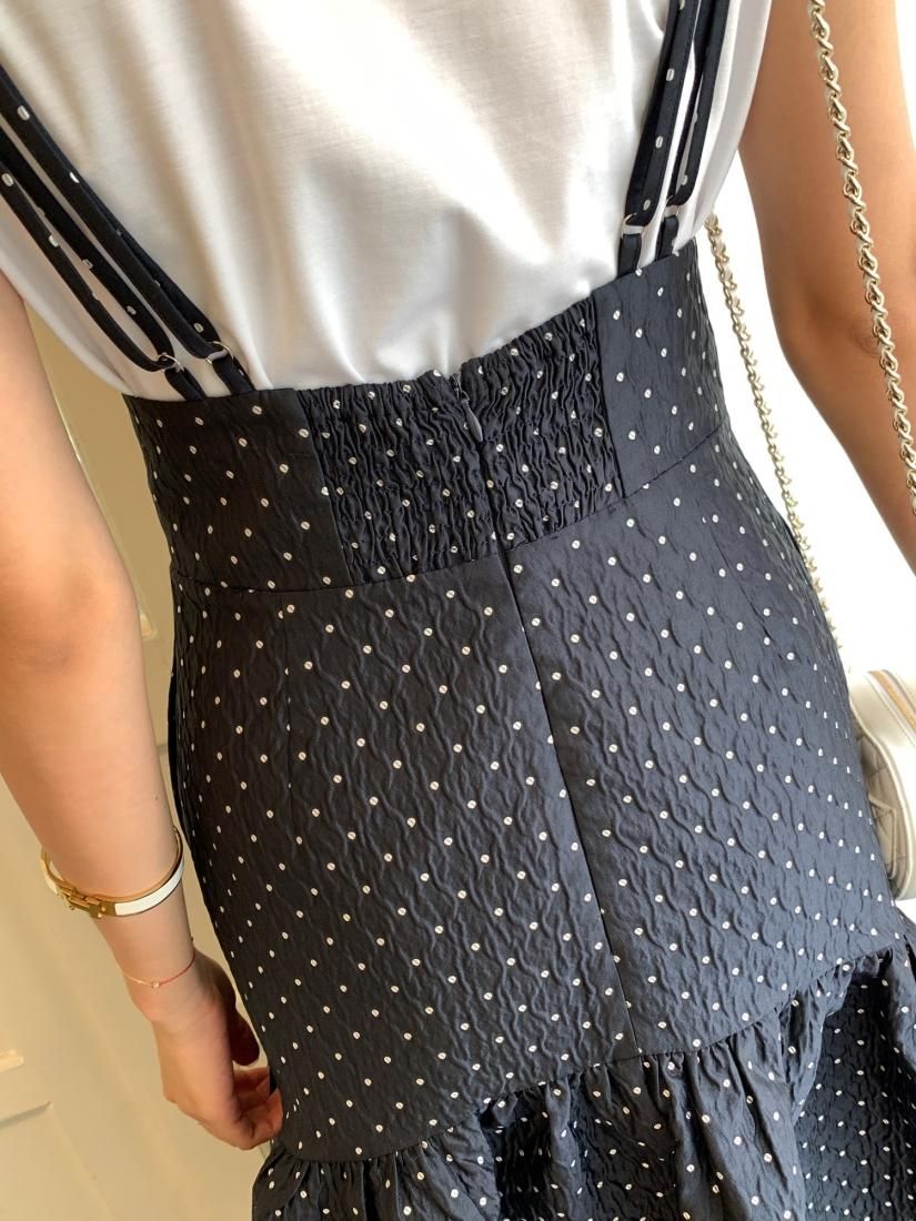 バースデーバッシュ　SUSPENDER DOT SALOPETTE SKIRT