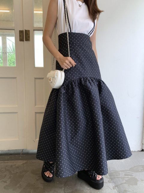 SUSPENDER DOT SALOPETTE SKIRT