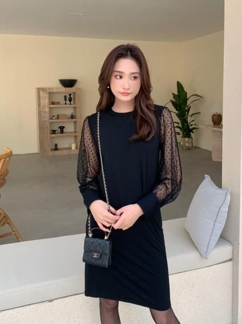 REMY DOT SHEER DRESS