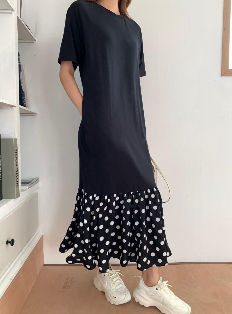 【セール】PEPLUM LINEN DRESS DOT birthdaybash PEPLUM LINEN DRESS DOT - BIRTHDAY BASH