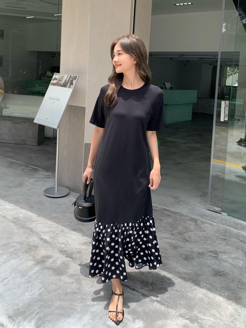 【セール】PEPLUM LINEN DRESS DOT birthdaybash PEPLUM LINEN DRESS DOT - BIRTHDAY BASH