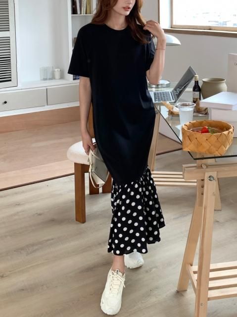 DOT PEPLUM DRESS