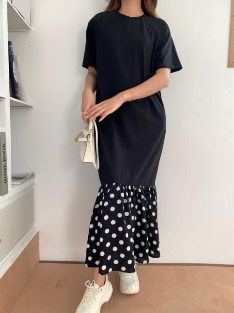 DOT PEPLUM DRESS