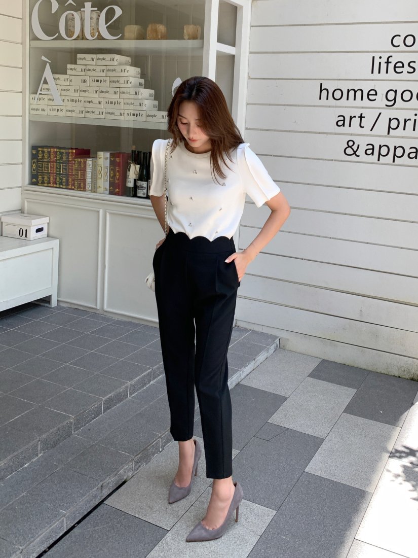 WAIST SCALLOPED PANTS - BIRTHDAY BASH