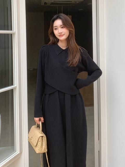 50% OFF2WAY CROSS KNIT DRESS
