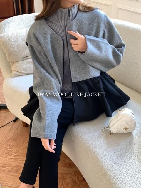 3WAY WOOL LIKE JACKET