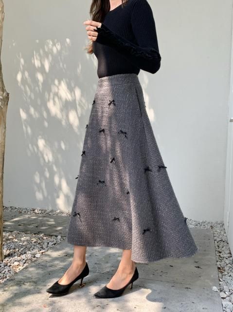 TWEED RIBBON SKIRT