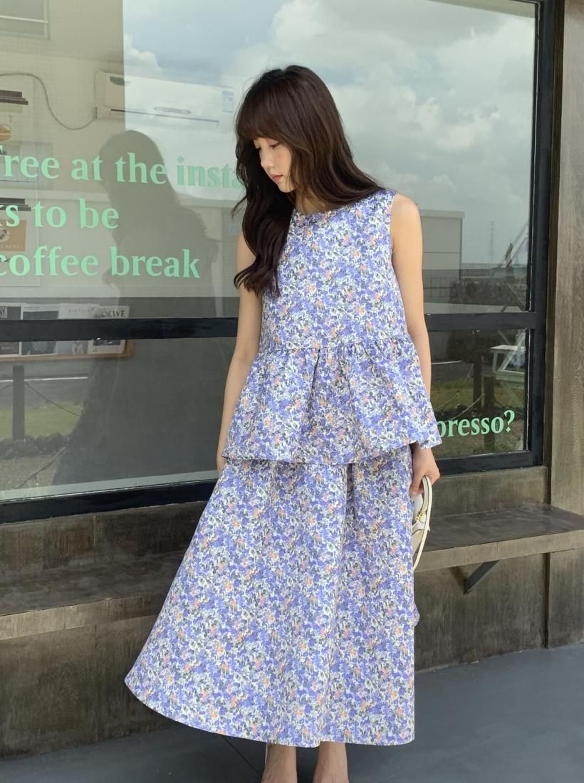 FLOWER SATIN SKIRT - BIRTHDAY BASH