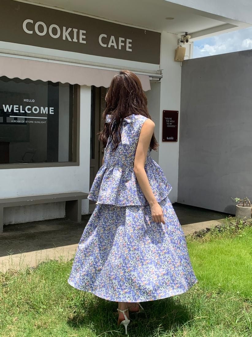 元ディオールデザイナー パリコレブランド ムーンシャインブルースカート 元ディオールデザイナー パリコレブランド ムーンシャインブルー