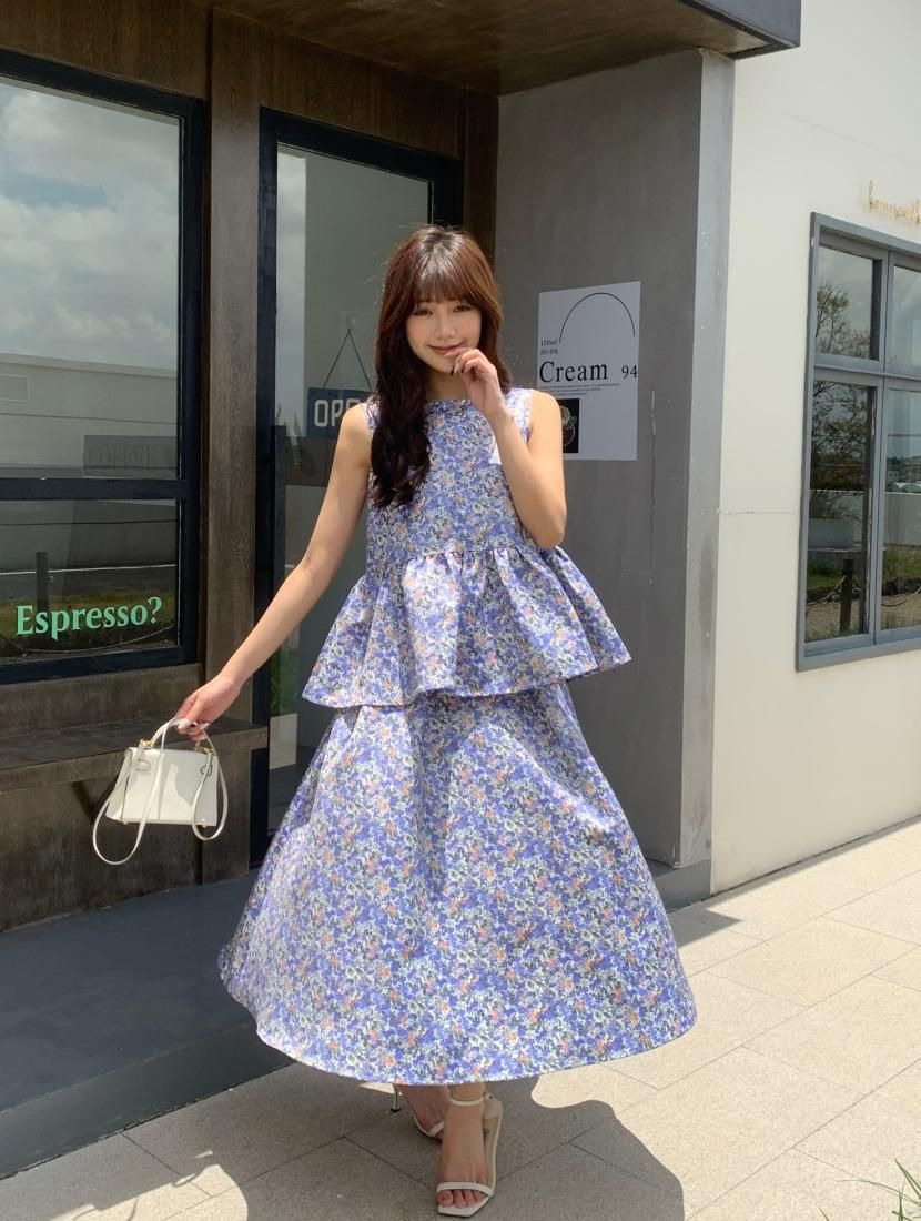FLOWER SATIN SKIRT - BIRTHDAY BASH