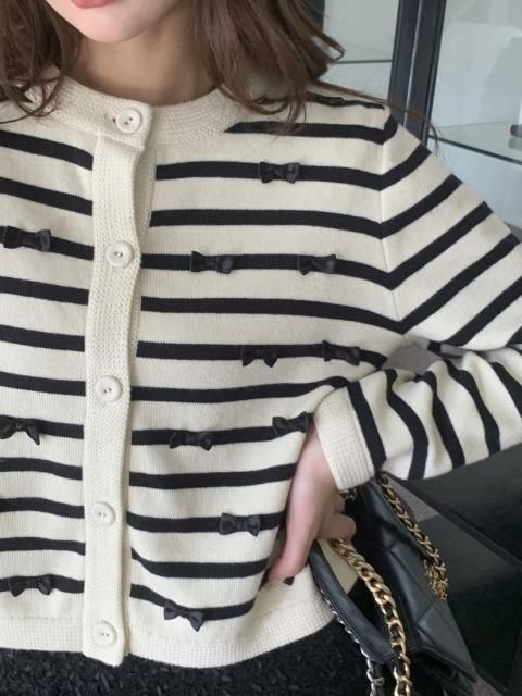 RIBBON KNIT CARDIGAN