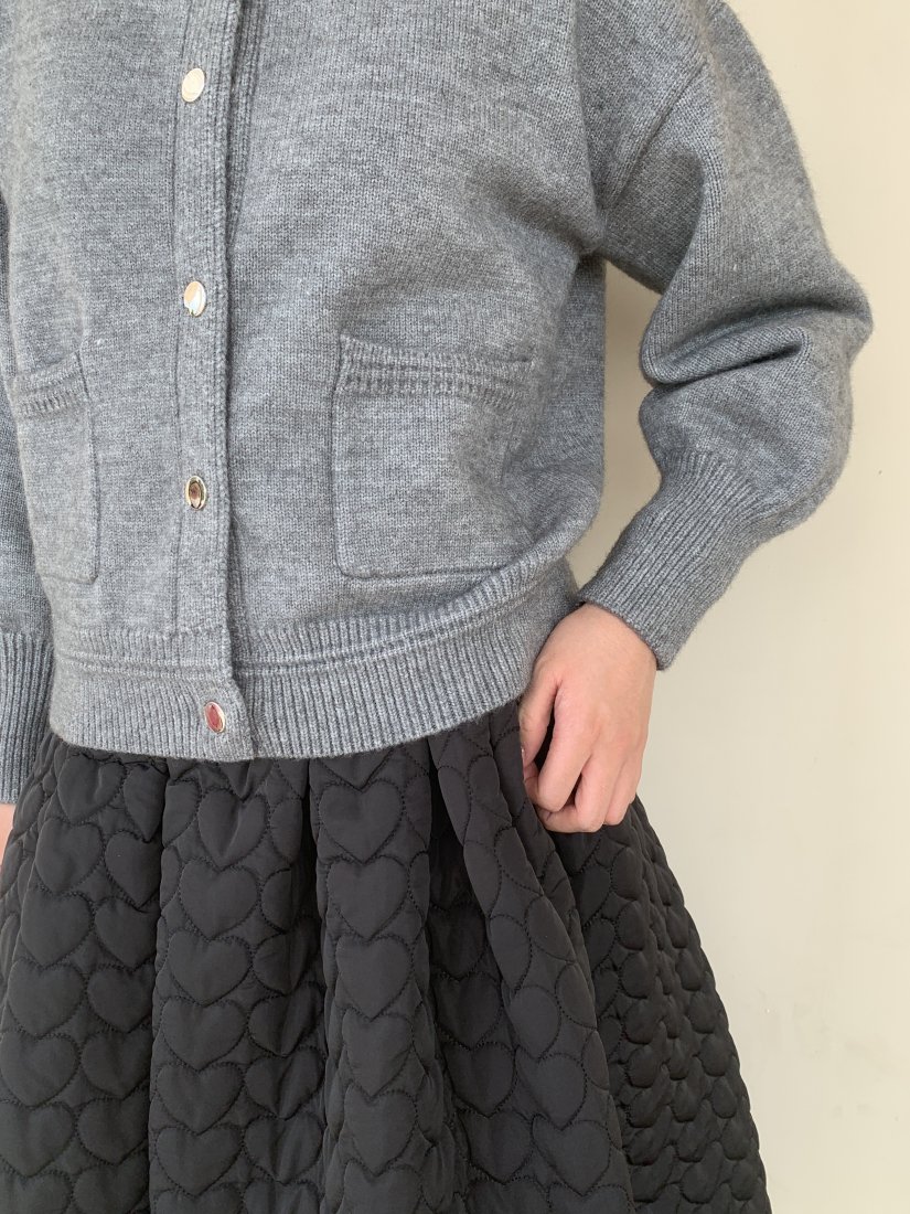 柄デザイン無地新品♡SNAP BUTTON CARDIGAN birthdaybash