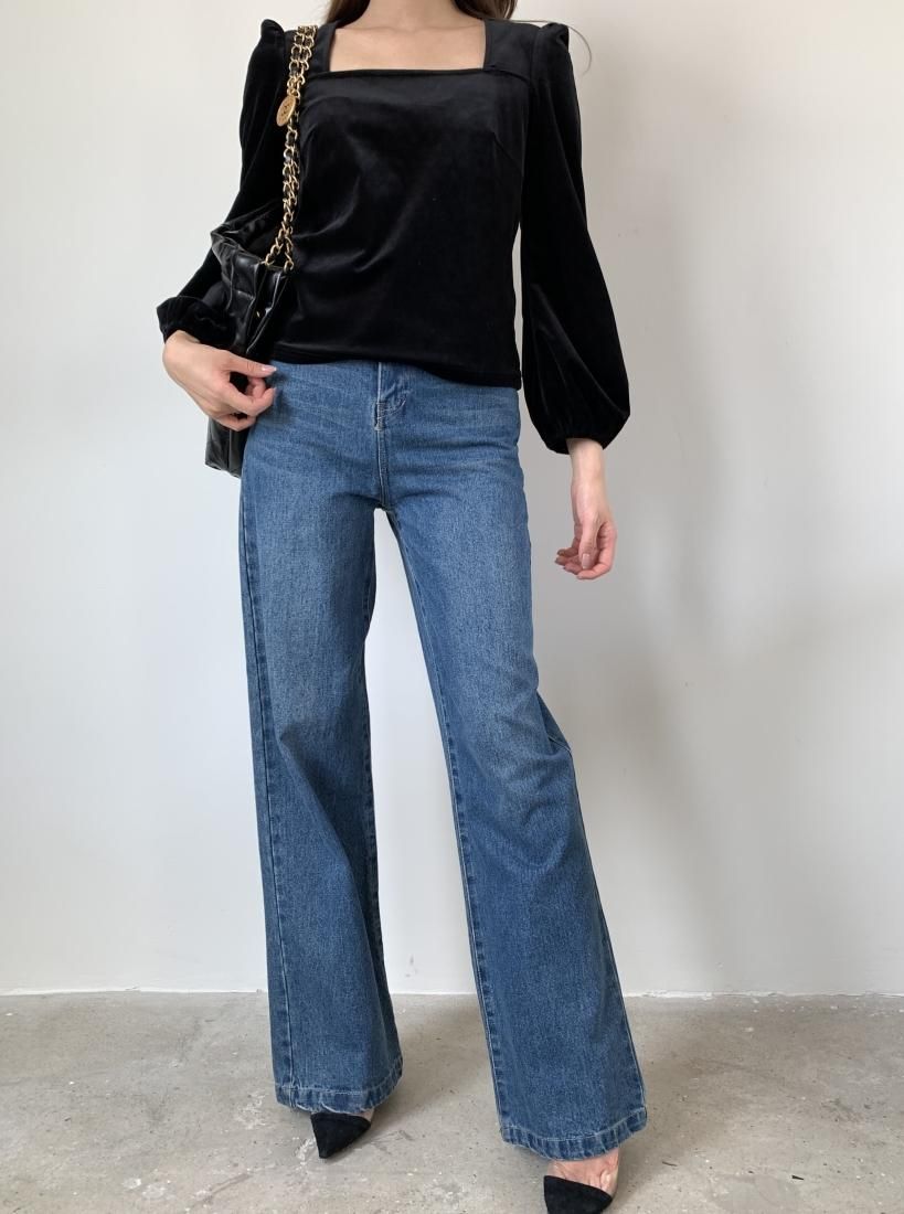 SQUARE NECK VELOUR TOPS - BIRTHDAY BASH