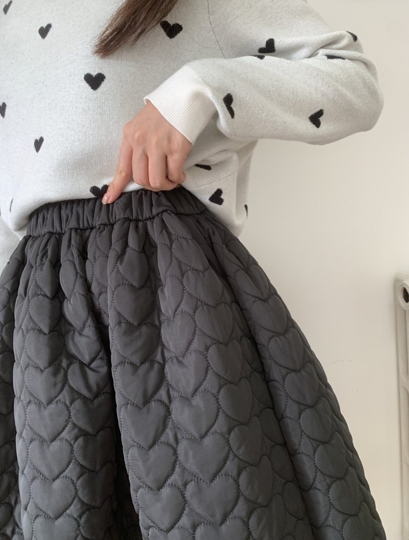 HEART QUILTING VOLUME SKIRT - BIRTHDAY BASH