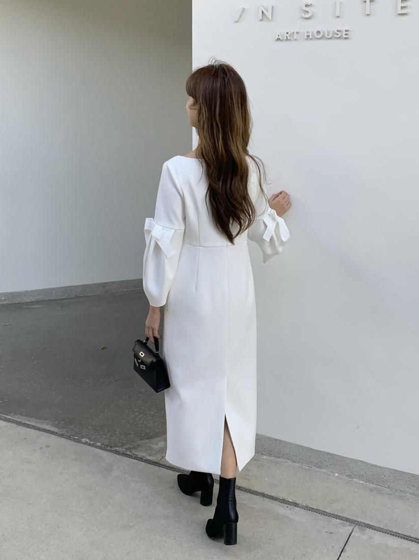 PUFF RIBBON MIDI DRESS - BIRTHDAY BASH