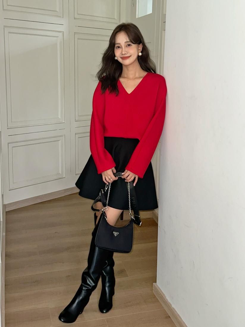 FLARE MINI KNIT SKIRT - BIRTHDAY BASH