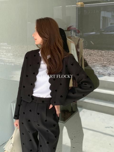 50% OFFHEART FLOCKY JACKET
