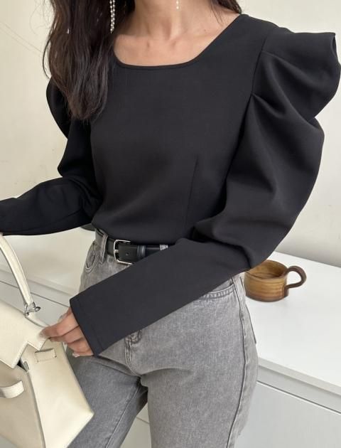 PONTE PUFF SLEEVE DESIGN TOPS