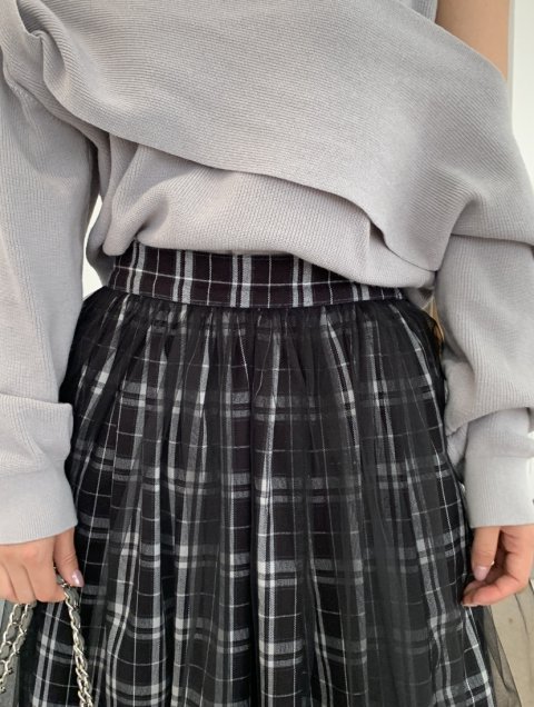 REVERSIBLE CHECK SKIRT