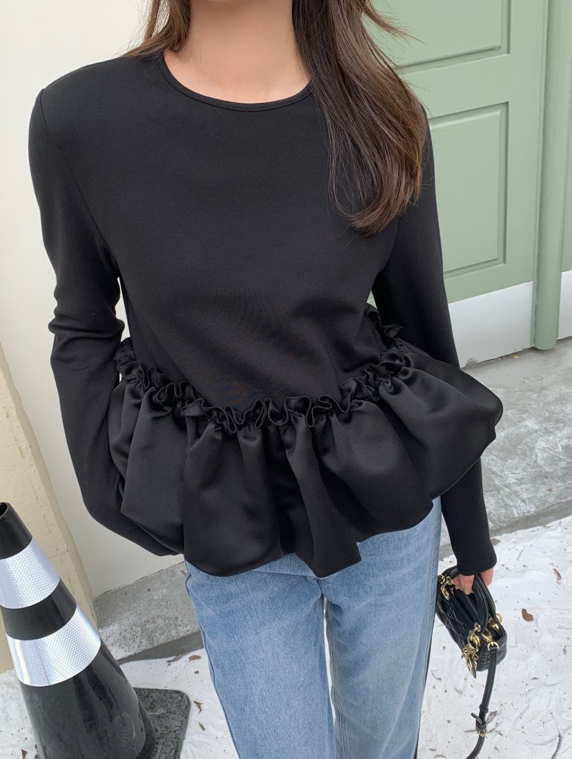 BIRTHDAY BASH PUFFSHOULDER FRILL TOPS - トップス