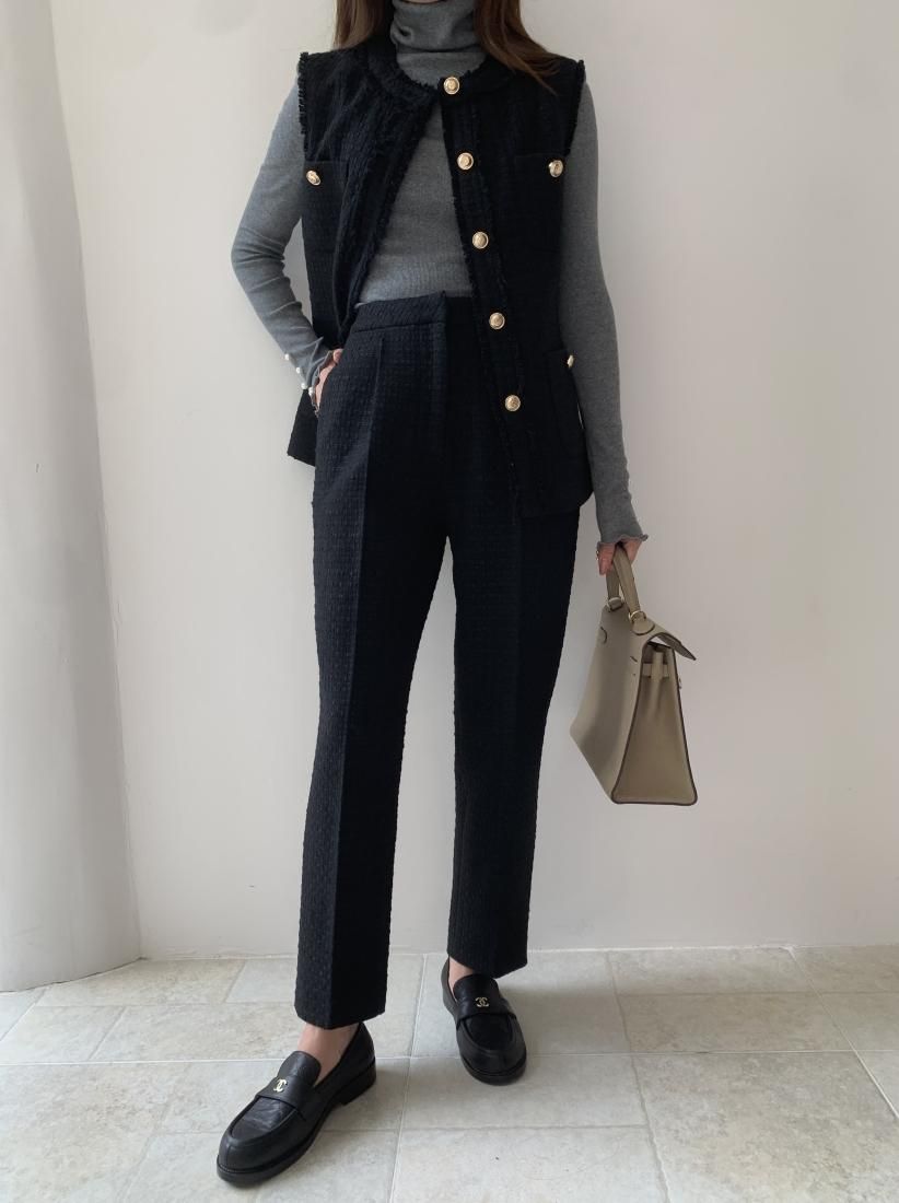 TWEED GILET SETUP BLACK - BIRTHDAY BASH