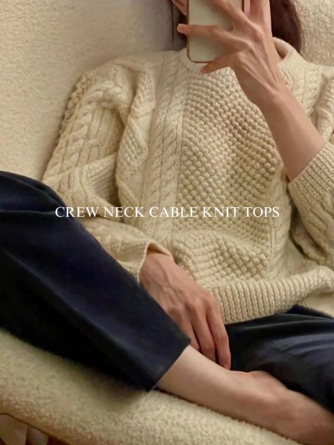 CREW NECK CABLE KNIT