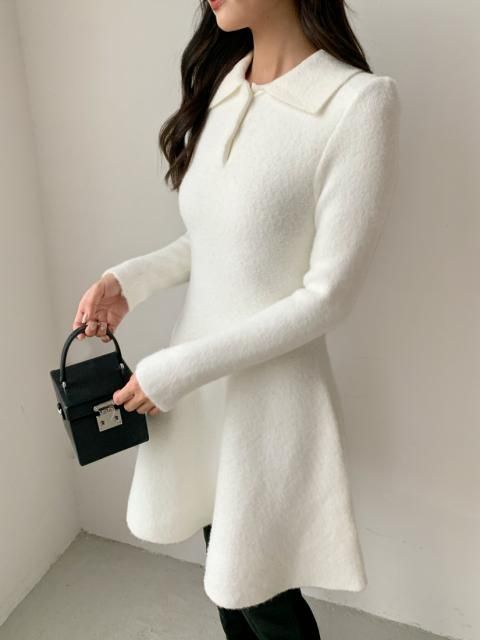 50% OFFBB COLLARED KNIT DRESS