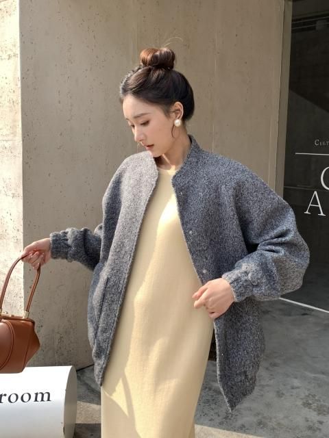 BOUCLE BOMBER JACKET