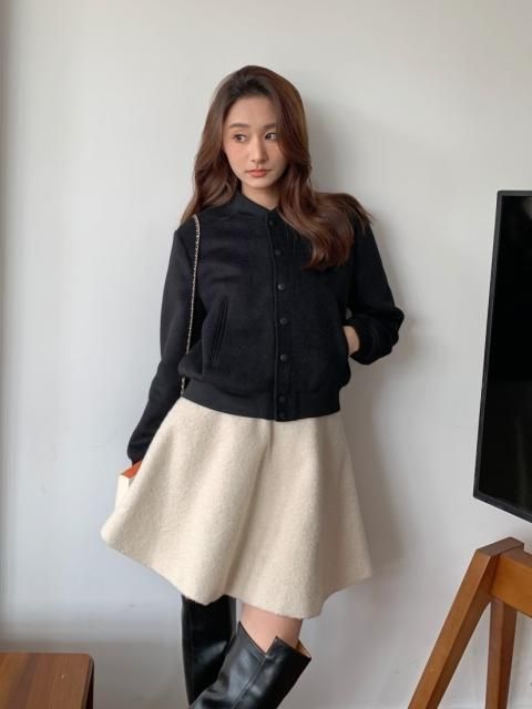 BOUCLE FLARE SKIRT