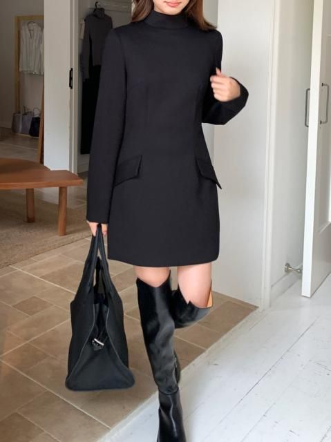 【50% OFF】Grace high neck dress<img class='new_mark_img2' src='https://img.shop-pro.jp/img/new/icons41.gif' style='border:none;display:inline;margin:0px;padding:0px;width:auto;' />