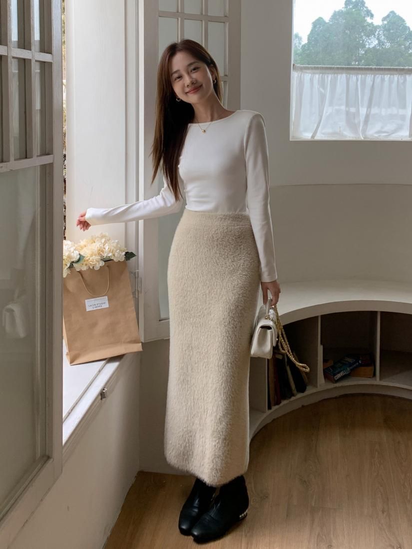 NK shaggy knit skirt - BIRTHDAY BASH