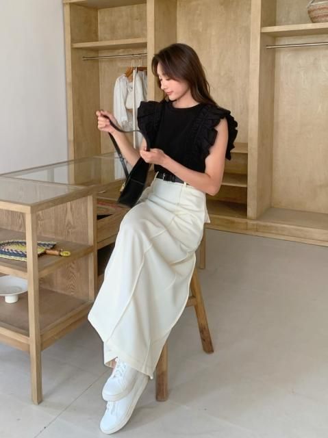 LOW WAIST LONG SKIRT